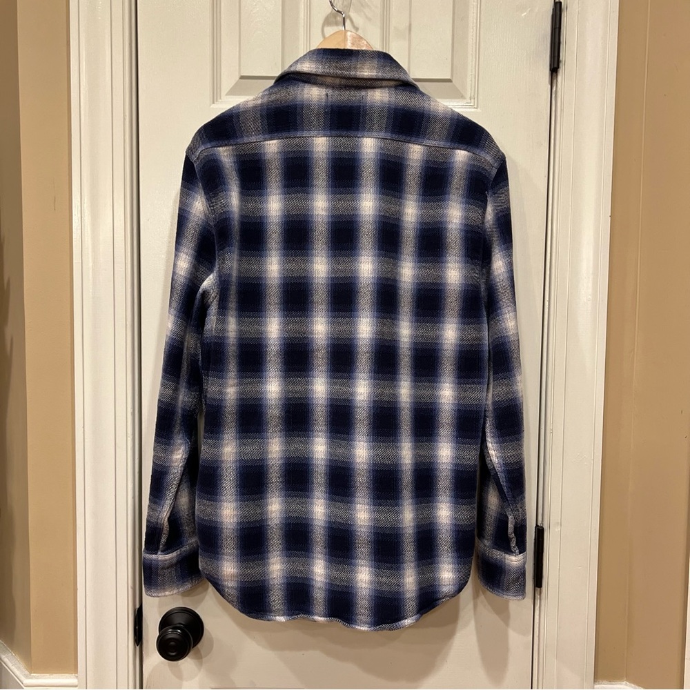 NEW Taylor Stitch The Ledge Shirt Blue Sky Plaid Flannel Button Shirt Medium - Picture 7 of 9